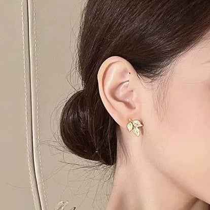 Women's Leaf Earrings Elegant And High-end Birthday Gift