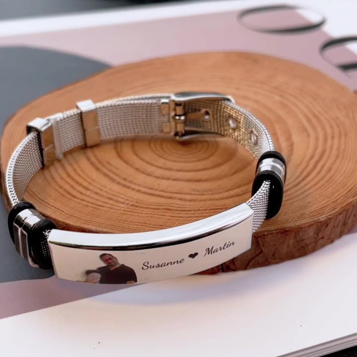 Stainless Steel Personalized Bracelet for Valentine's Day Gift