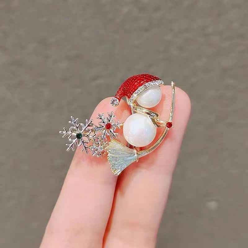 Women's Christmas Brooch Pin Birthday Gift Daily Decoration Holiday Use