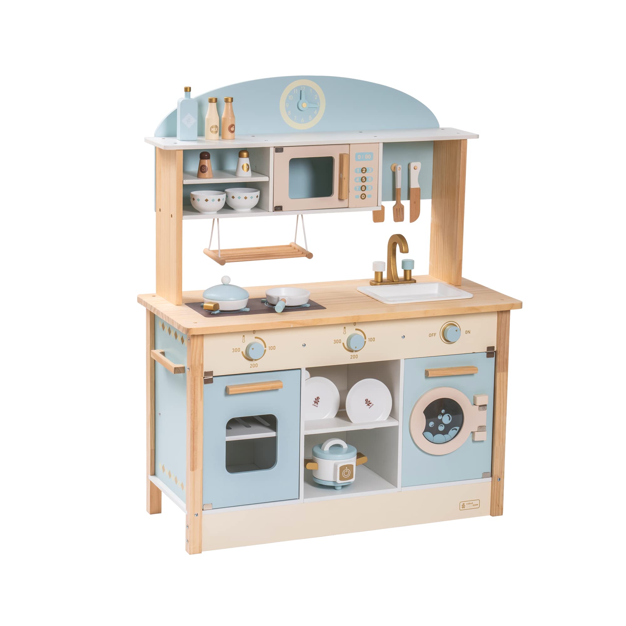 ROBOTIME DIY Pretend Play Kitchen Set - Fun Cooking Toy for Kids, Perfect Gift for Boys and Girls