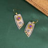 Vintage Bohemian Drop Earrings - Simple Irregular Shape Metal Engraved Pattern Dangle Earrings for Women
