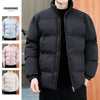 Winter Cotton Coat for Couples - Casual Warm Plus Velvet Thicken Solid Color Jacket for Men's Clothing