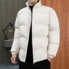 Winter Cotton Coat for Couples - Casual Warm Plus Velvet Thicken Solid Color Jacket for Men's Clothing