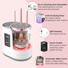 4 In 1 Electric Makeup Brush Cleaner with Timer Digital Display – USB Powered Automatic Blender Machine for All Types of Brushes, UV Disinfection & Storage – Perfect Valentine's Day Gift