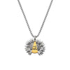 Creative Openable Sunflower Pendant Necklace Fashion Letter Jewelry Gift