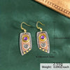 Vintage Bohemian Drop Earrings - Simple Irregular Shape Metal Engraved Pattern Dangle Earrings for Women