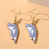 Cute Kitten Cartoon earrings for Girl With Flower – Adorable Gift Jewelry