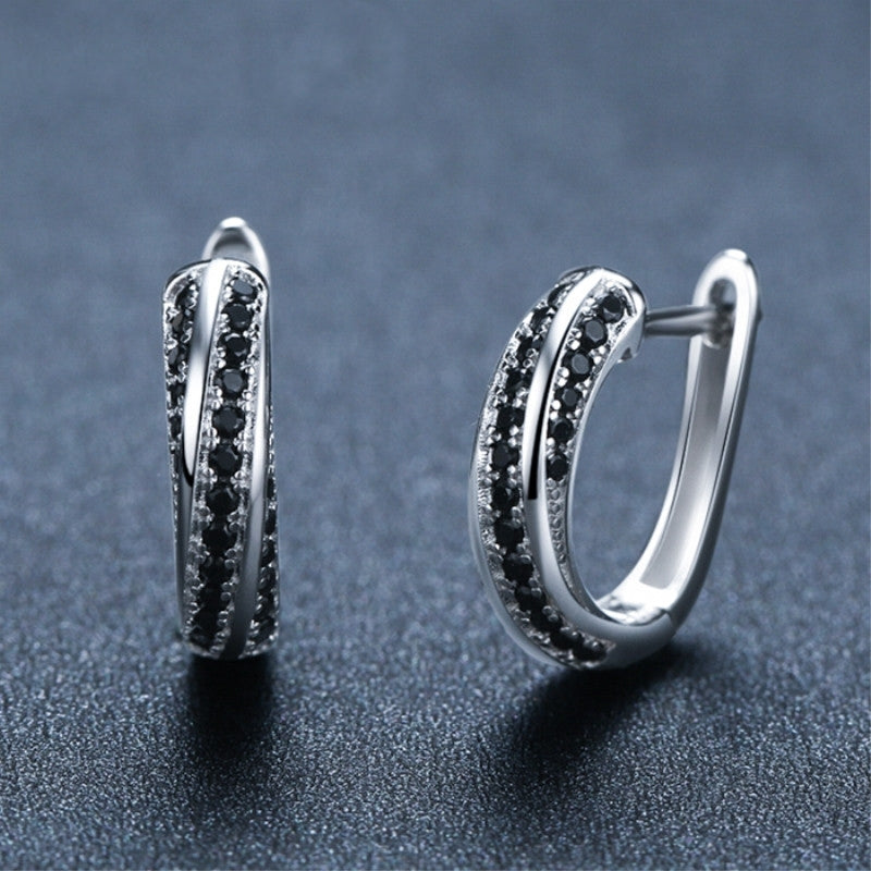 Copper Inlaid Zircon Earrings – Popular Women’s Jewelry