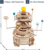 Robotime ROKR 316PCS Rotatable Mechanical Orrery Puzzle - 3D Wooden Model Kit for Kids, Ideal Assembling Gift for Boys
