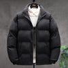 Winter Cotton Coat for Couples - Casual Warm Plus Velvet Thicken Solid Color Jacket for Men's Clothing