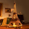 ROBOTIME Rolife Night Of The Eiffel Tower Wooden Puzzle With 4 Light Shows - Ideal Gift TGL01