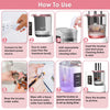 4 In 1 Electric Makeup Brush Cleaner with Timer Digital Display – USB Powered Automatic Blender Machine for All Types of Brushes, UV Disinfection & Storage – Perfect Valentine's Day Gift