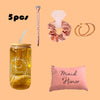 Bridesmaid Proposal Wedding Gifts Set Maid of Honor Gifts Bridal Shower 16oz Glass Cups Cosmetic Makeup Bags