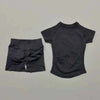 2 Pcs HISTELLO Impact Sports Sets Short Sleeve Seamless Yoga Top Fitness Set Women Workout Running Sports Shorts Gym Suit