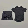 2 Pcs HISTELLO Impact Sports Sets Short Sleeve Seamless Yoga Top Fitness Set Women Workout Running Sports Shorts Gym Suit
