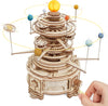 Robotime ROKR 316PCS Rotatable Mechanical Orrery Puzzle - 3D Wooden Model Kit for Kids, Ideal Assembling Gift for Boys
