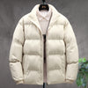 Winter Cotton Coat for Couples - Casual Warm Plus Velvet Thicken Solid Color Jacket for Men's Clothing